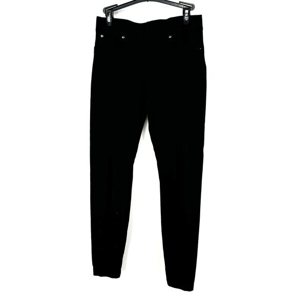 Trina‎ Turk Size 4 Pants Black Stretch Jegging Denim Skinny Pull On Casual Basic - Picture 1 of 5